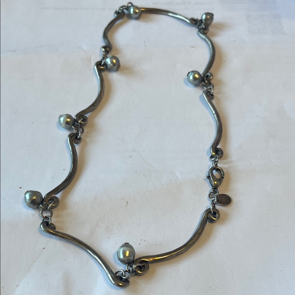 Elegant Silver Pearl Necklace